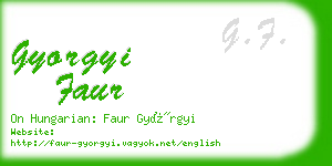 gyorgyi faur business card